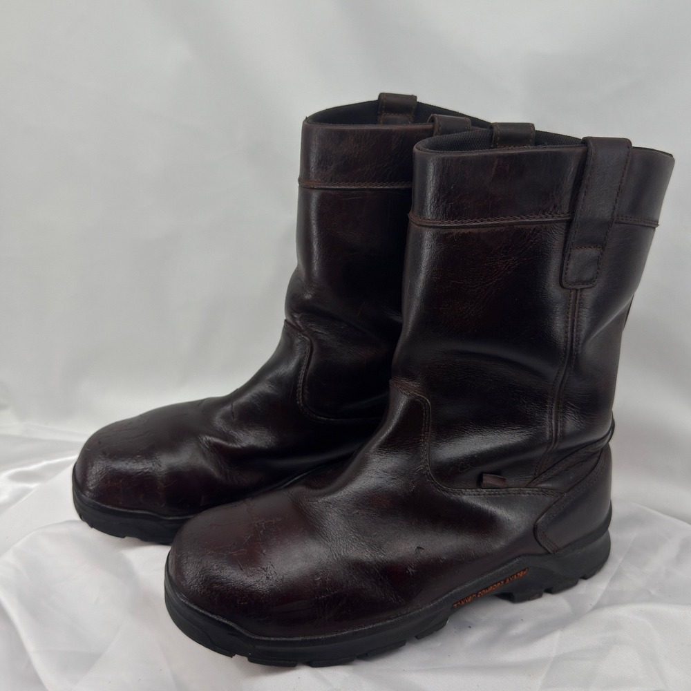 Danner Crafter Wellington Boots Mens 10.5 EE Brown Leather NMT Work 12455 Wide